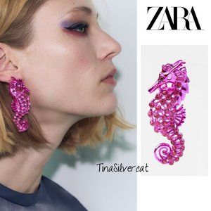 Zara Seahorse Earrings NWT